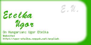 etelka ugor business card